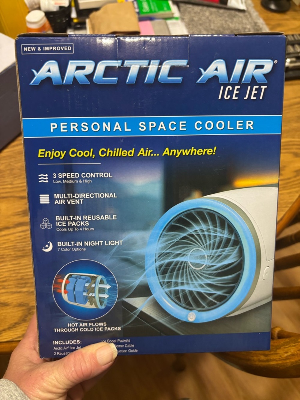 Arctic Air Ice Jet Personal Space Cooler - Blue/White
